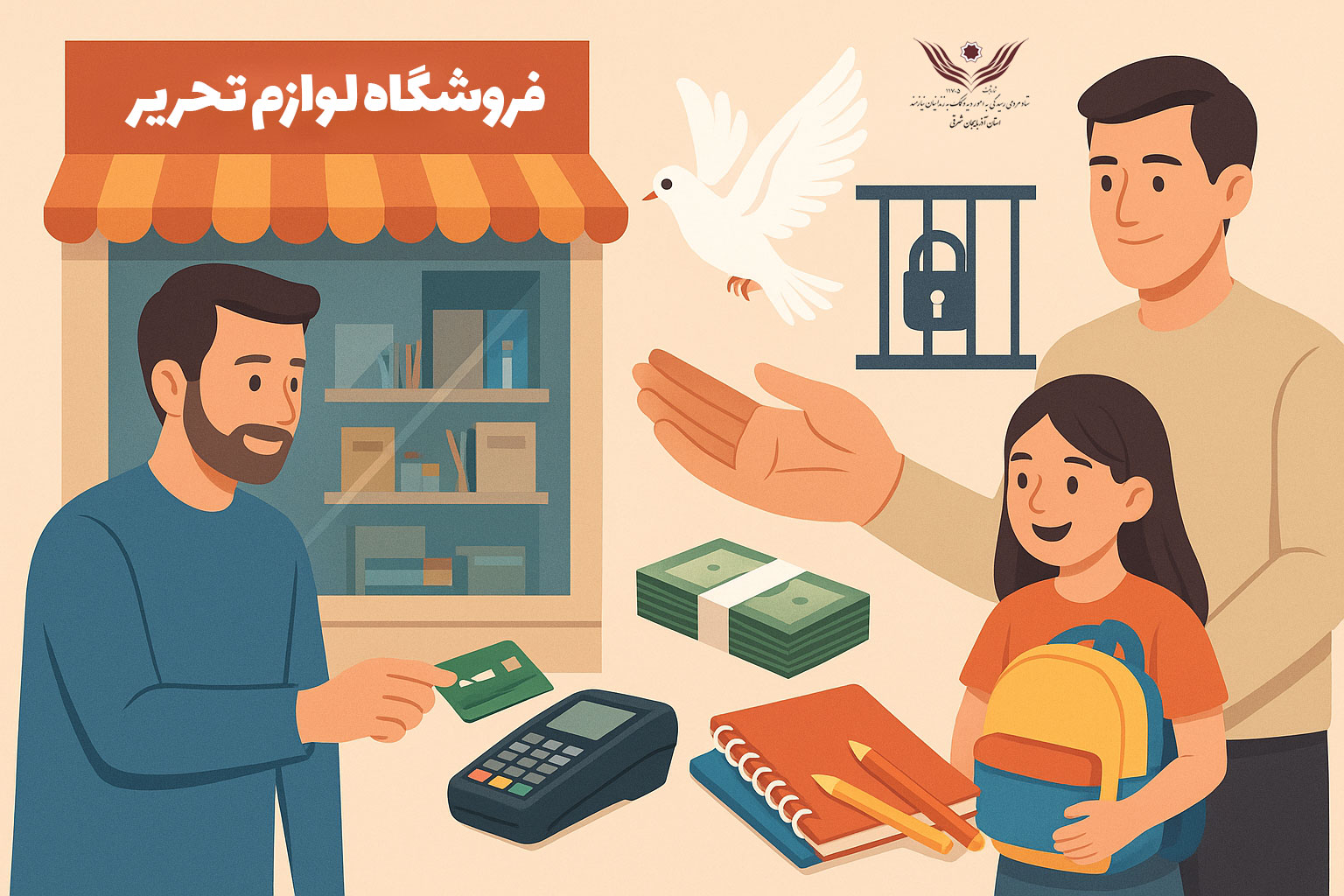 آزادی ۱۰ زندانی غیرعمد به همت فروشگاه لوازم‌التحریر تبریزی در آستانه سال تحصیلی جدید