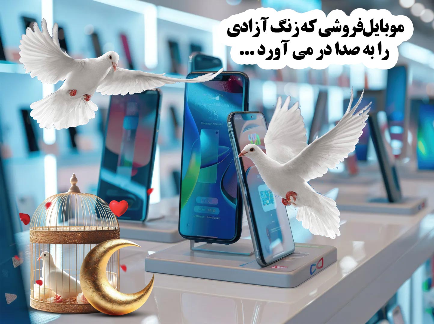 موبایل‌ فروشی که زنگ آزادی را به صدا در می آورد …